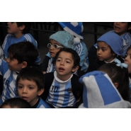 Festejos por el Día de la Bandera con los niños de Jardín